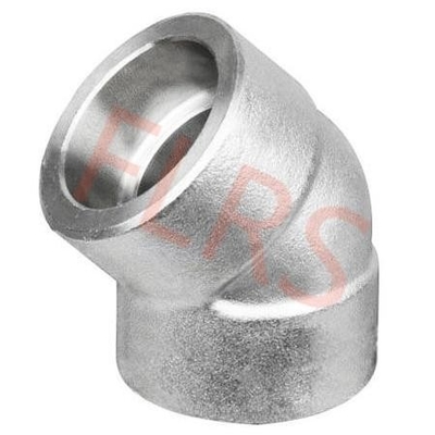 comprar La soldadura del zócalo codo de 45 grados forjó la tubería A182 de acero inoxidable apropiado F304 F316 online manufacture