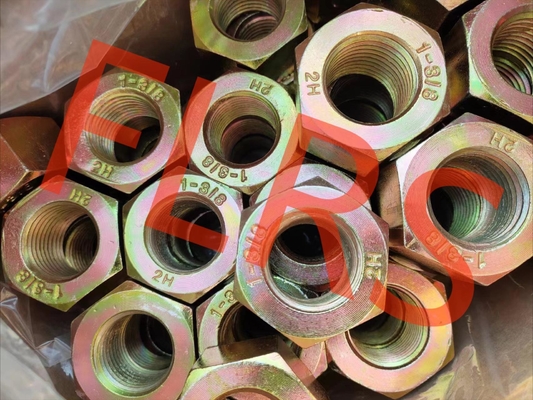 comprar 1-3/8” nuez de hex. pesada revestida del bicromato de GR 2H del acero de aleación para el perno del reborde online manufacture