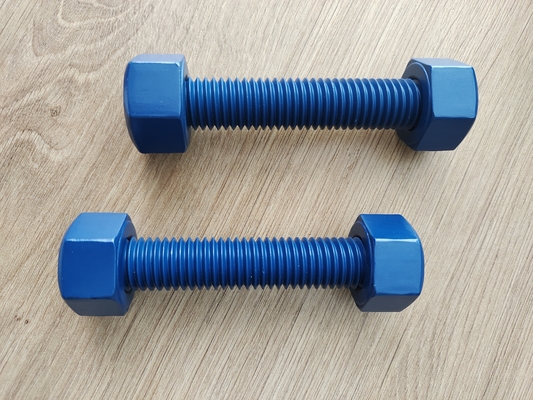 comprar PTFE Coated A193 B7 Stud Bolt with 2 Heavy Hex Nuts 1/4