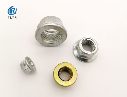 comprar La tuerca de fijación del hexágono del esfuerzo de torsión que prevalecía con el reborde galvanizó nueces de acabado del reborde del hex. online manufacture