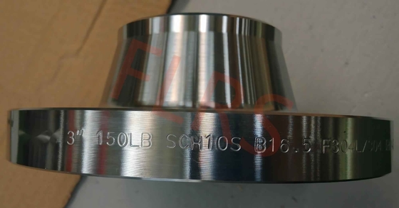 A182 F304/304L aumentó el reborde inoxidable de soldadura SCH10S de la tubería de acero del cuello de la cara 3 pulgadas