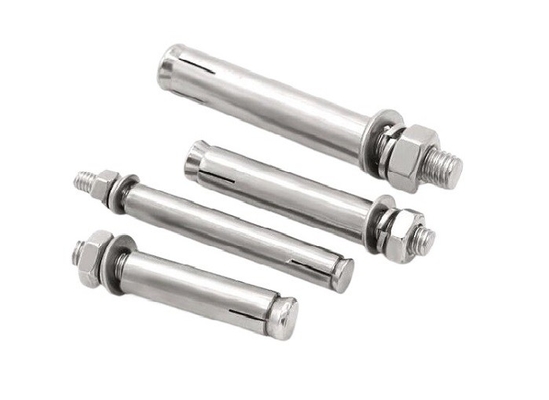 Rodas roscadas de acero inoxidable Lavadora de nueces hexadecimal externa Torsión de tornillo pesado Fijación de hormigón cuña manguera de expansión perno de anclaje