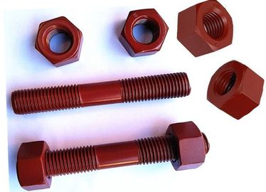 El extremo resistente de alta temperatura del doble de PTFE roscó los pernos del perno prisionero con las nueces